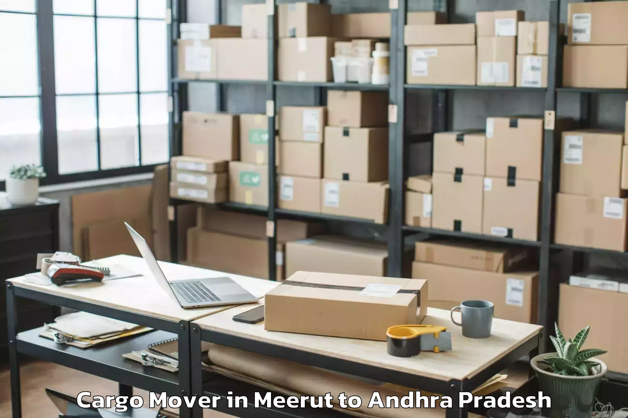 Hassle-Free Meerut to Kanuru Cargo Mover